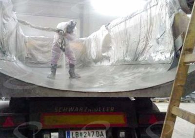 rivestimento poliurea cassone camion antiabrasione
