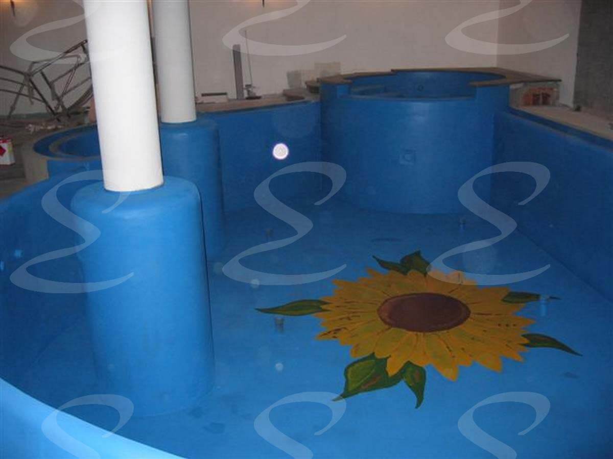 Coating of pools with polylurea